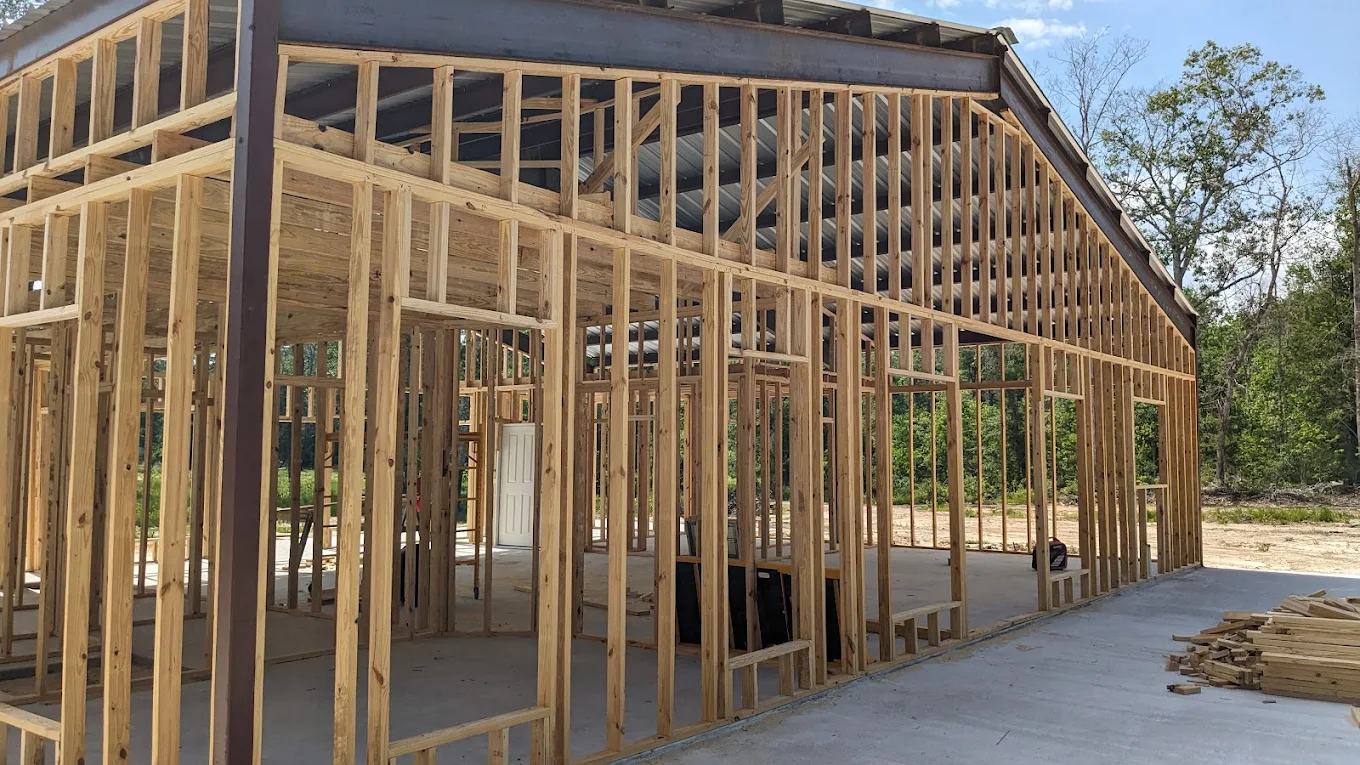 First Shot Construction house framing project in Orange Texas